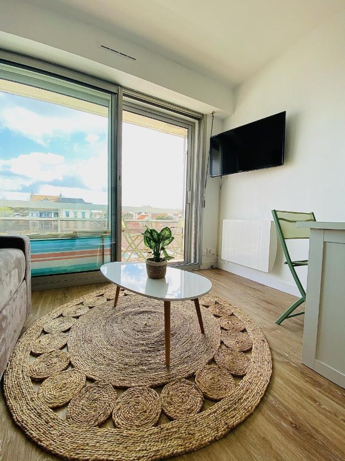 Studio 17m2 vue mer balcon Sud + garage privé Wimereux Exterior foto